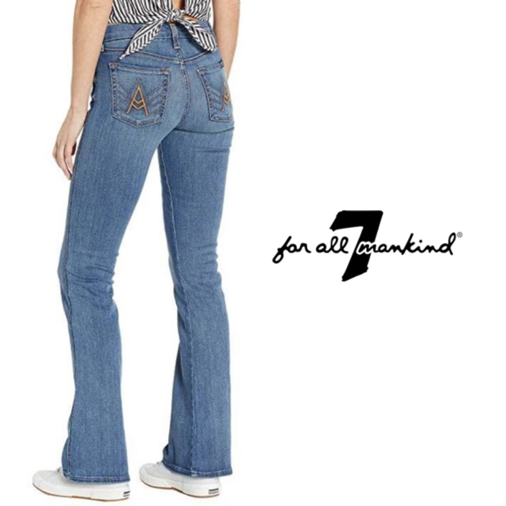 7FAMK | "A" Pocket Low Rise Bootcut Jeans
